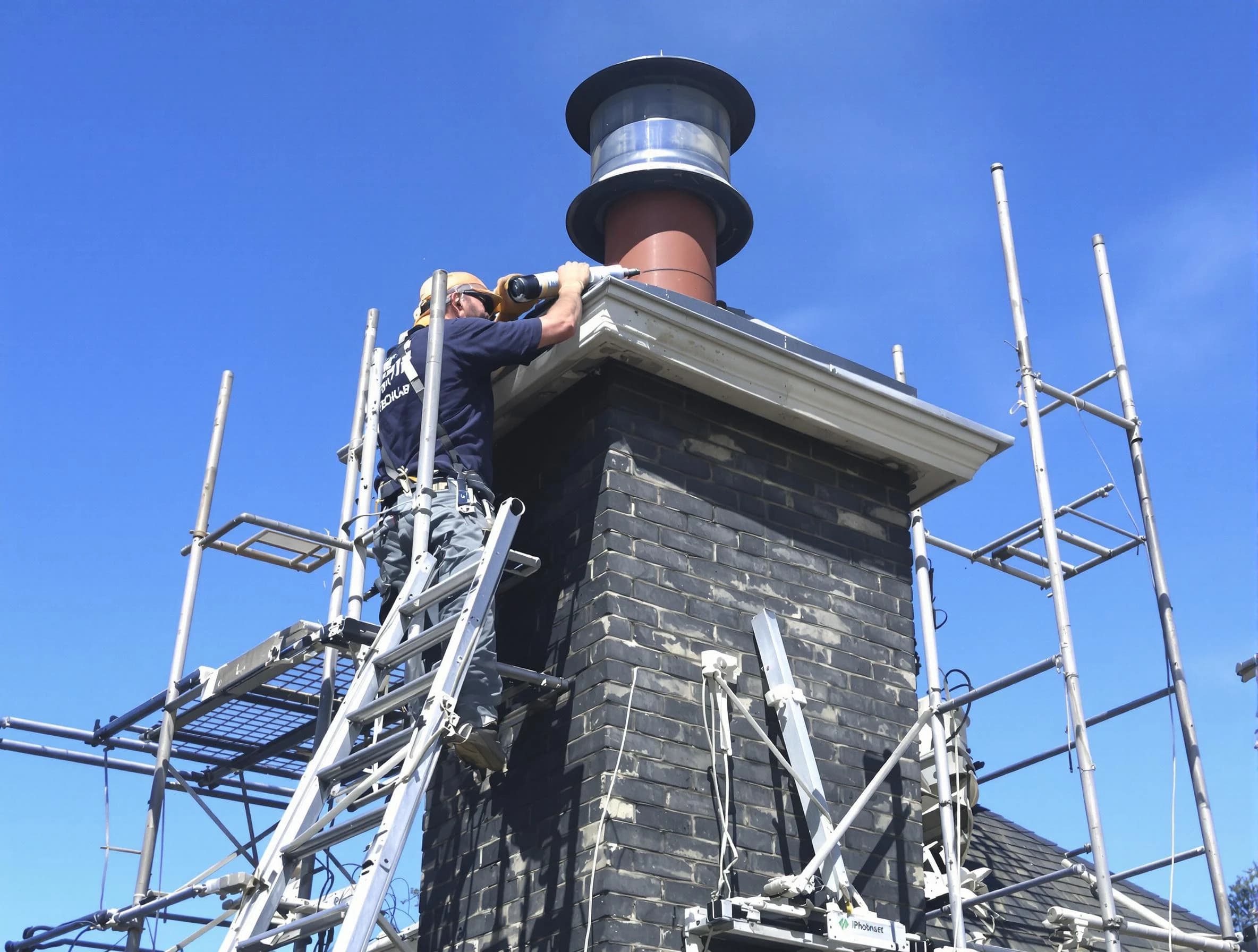 Sturdy chimney crown finished by Bernalillo Chimney Sweep in Bernalillo, NM