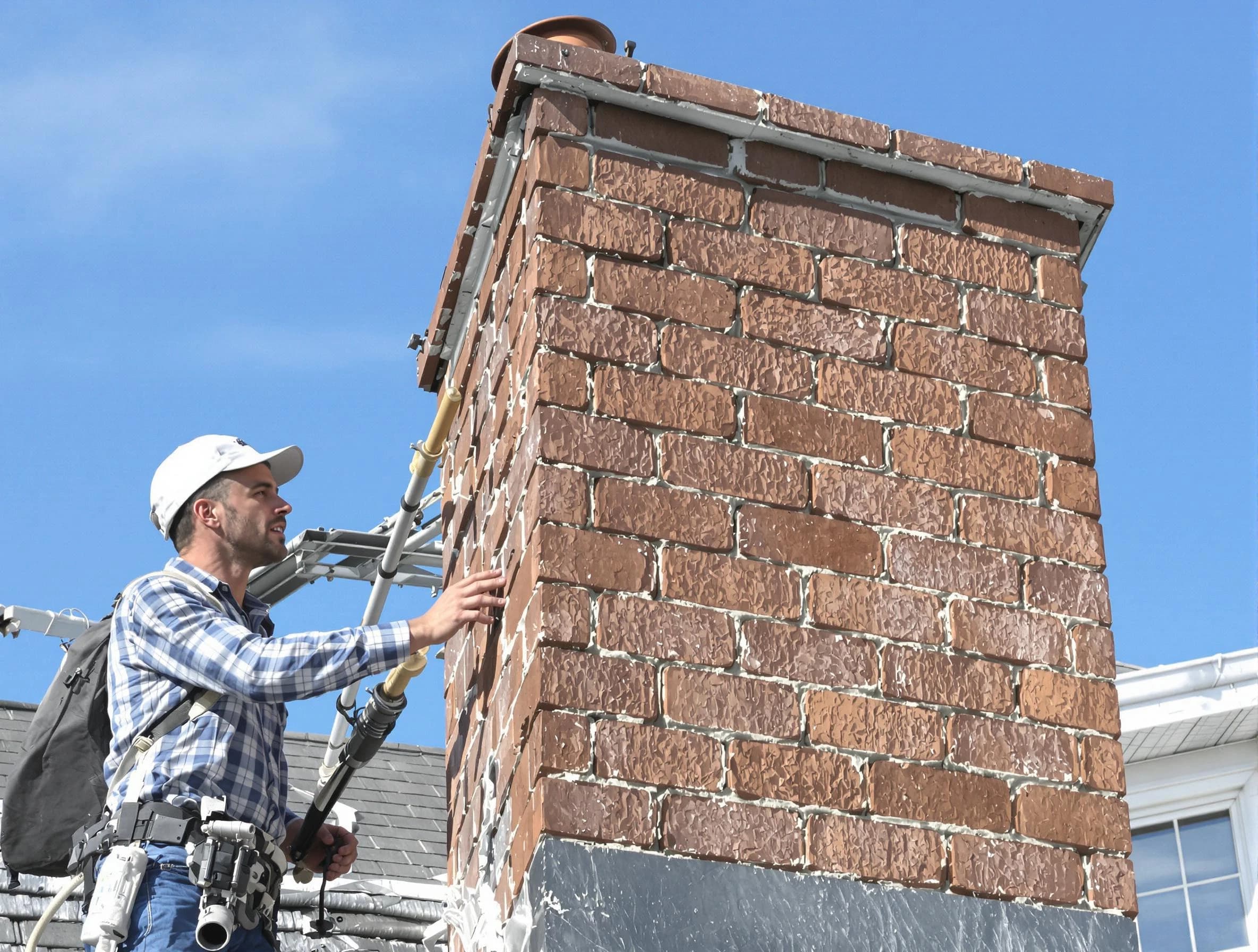 Brickwork for a chimney rebuild by Bernalillo Chimney Sweep in Bernalillo, NM