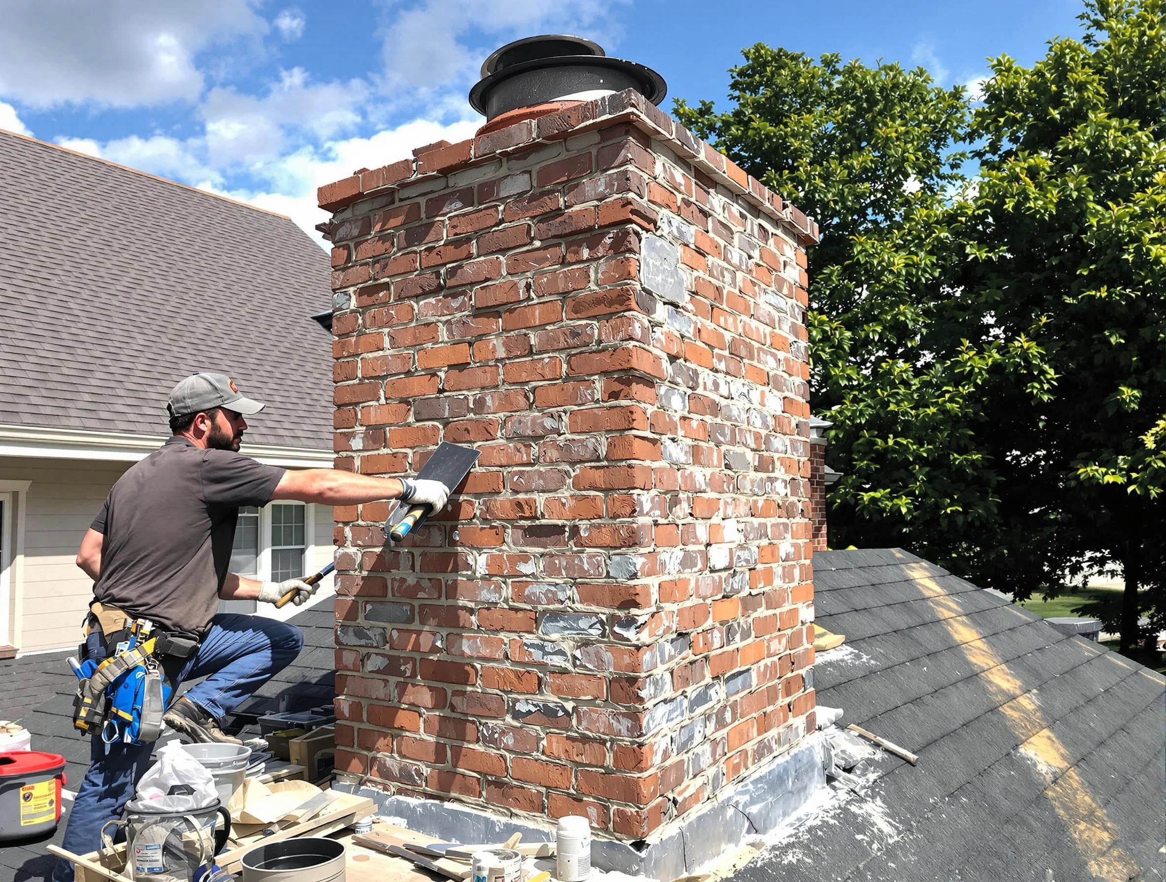 Completed chimney rebuild by Bernalillo Chimney Sweep in Bernalillo, NM