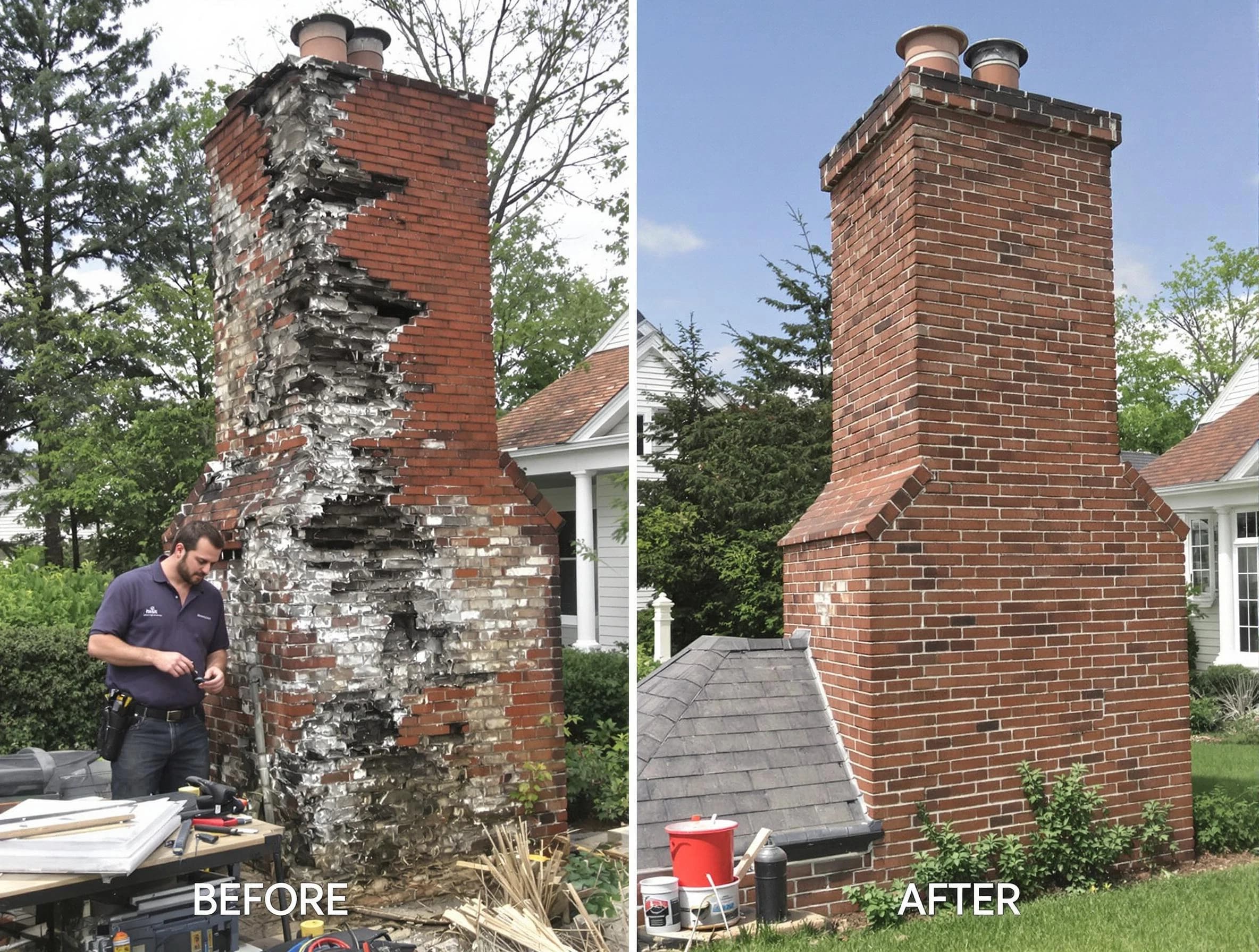 Bernalillo Chimney Sweep performing a full chimney restoration in Bernalillo, NM
