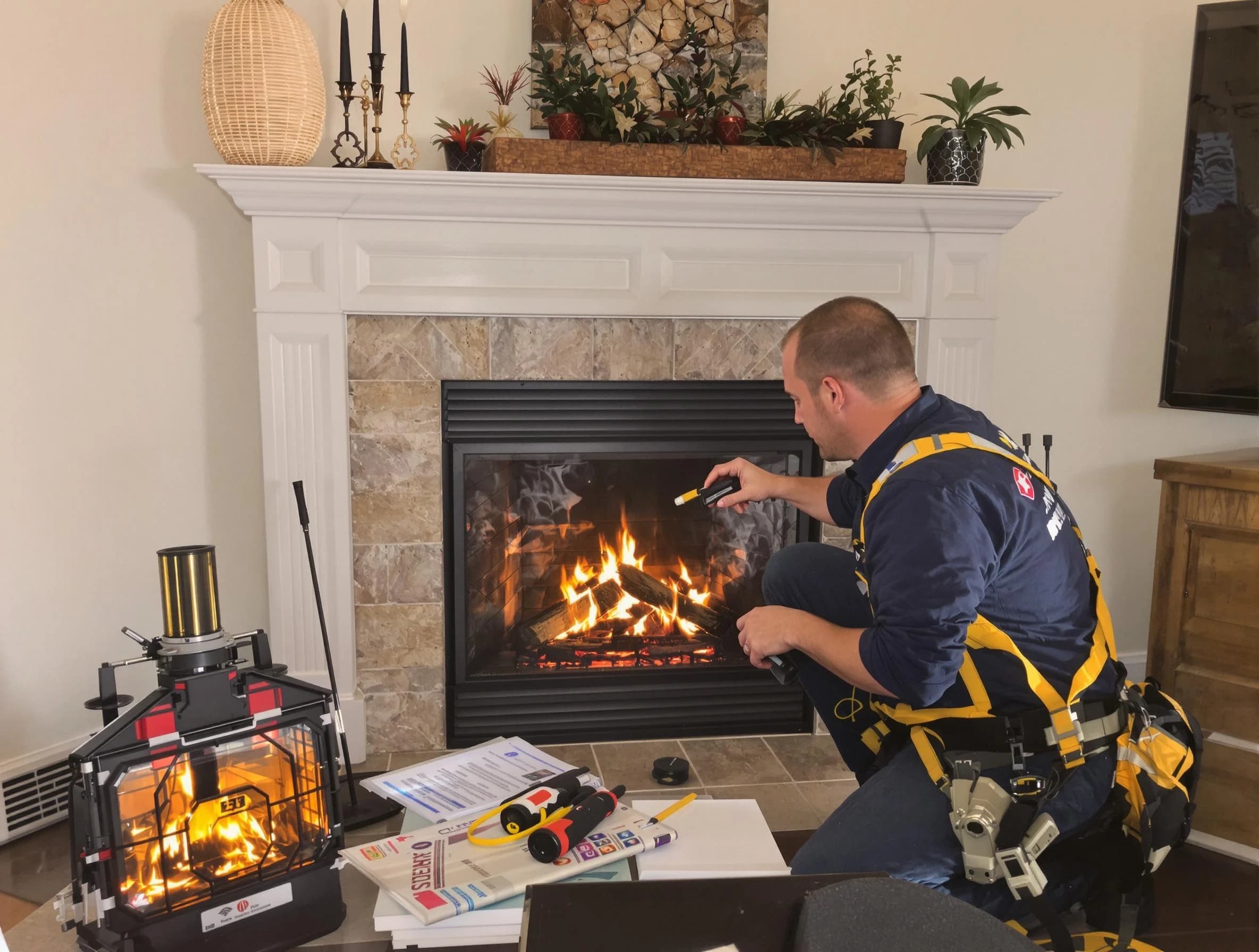 Safety-focused fireplace inspection by Bernalillo Chimney Sweep in Bernalillo, NM