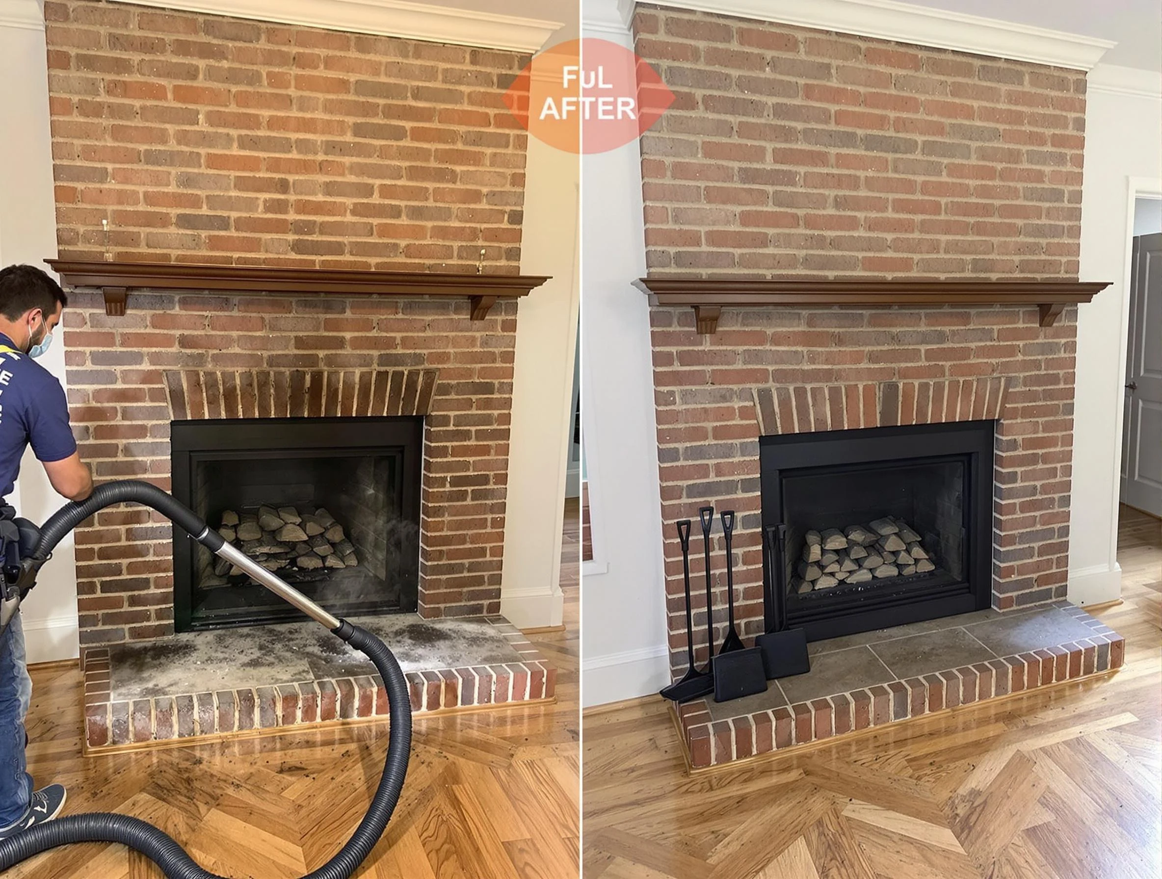 Bernalillo Chimney Sweep carefully sanitizing a fireplace in Bernalillo, NM