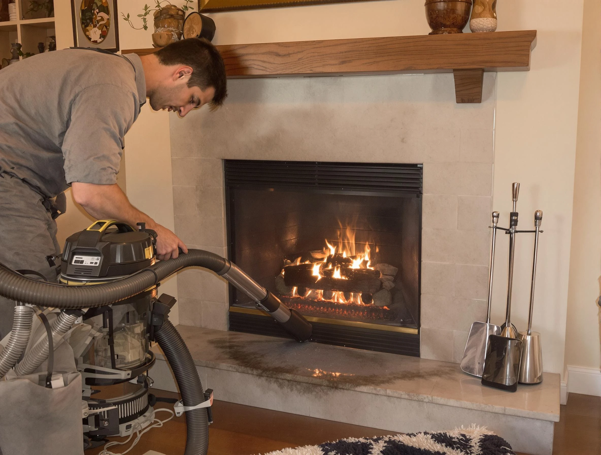 Routine fireplace upkeep by Bernalillo Chimney Sweep in Bernalillo, NM