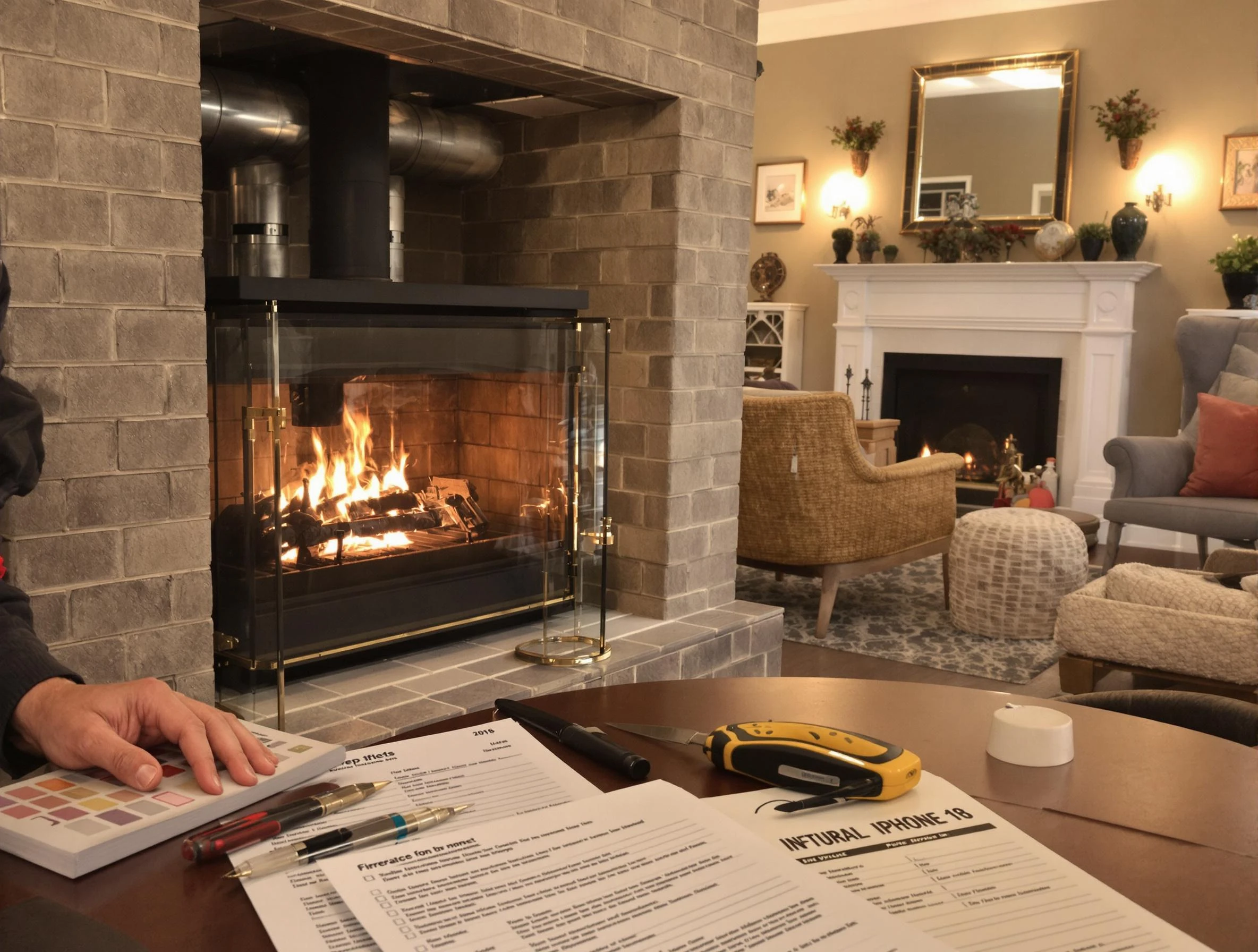 Bernalillo Chimney Sweep verifying fireplace safety measures in Bernalillo, NM