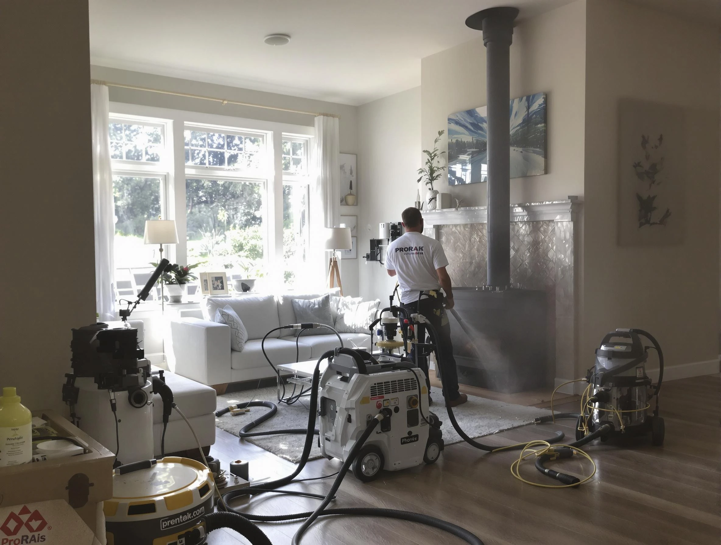 Soot removal service by Bernalillo Chimney Sweep for a fireplace in Bernalillo, NM